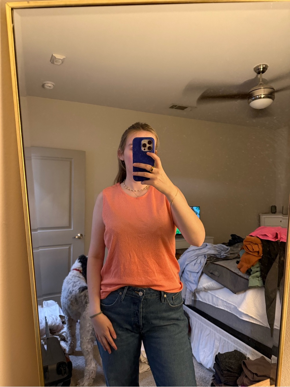 Notations Coral Shimmer Top